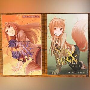 Spice and Wolf Light Novels, by Isuna Hasekura, volumes 6 and 12 pre-owned